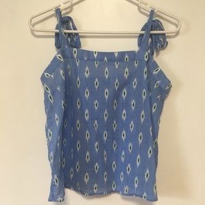 J.Crew Printed Tie-shoulder Cami top